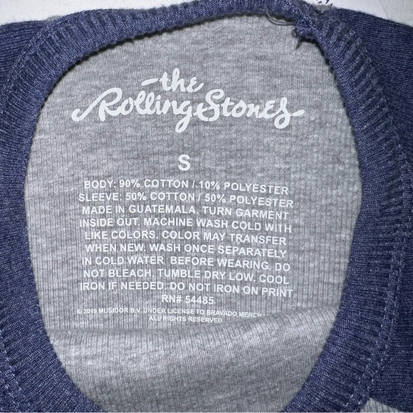 NWT Rolling Stones Cropped Raglan Sleeve Graphic Band Tee AE AEO - Picture 4 of 4